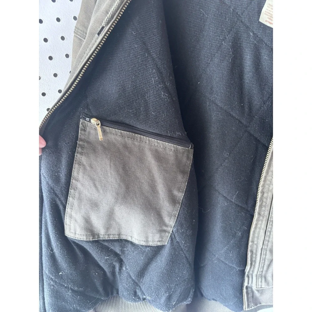 Iron Max Canvas Work Jacket Lined Hooded Zip Men's Size XL reg 48-50 Durable‎